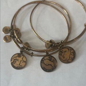 Alex and Ani Gold Zodiac Charm Bracelets